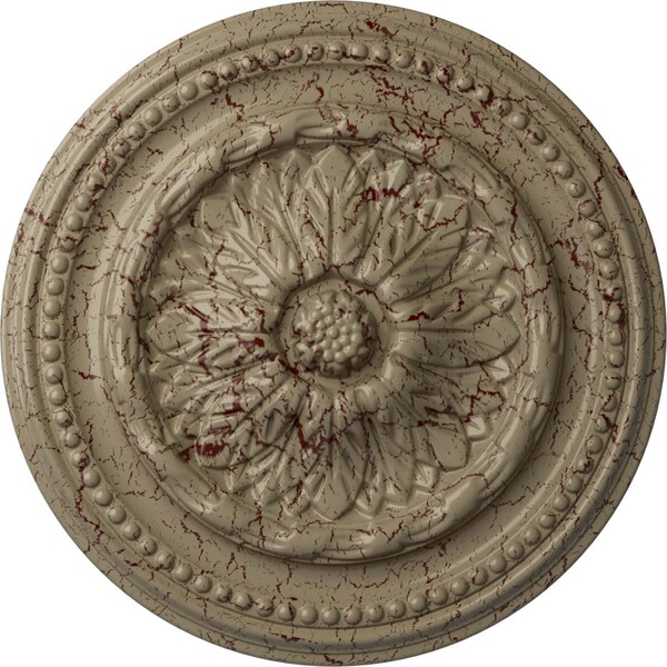 Ekena Millwork Chester Ceiling Medallion (Fits Canopies up to 2 1/4"), 15 3/4"OD x 1 7/8"P, Gobi Desert Crackle CM15CHGDC - main